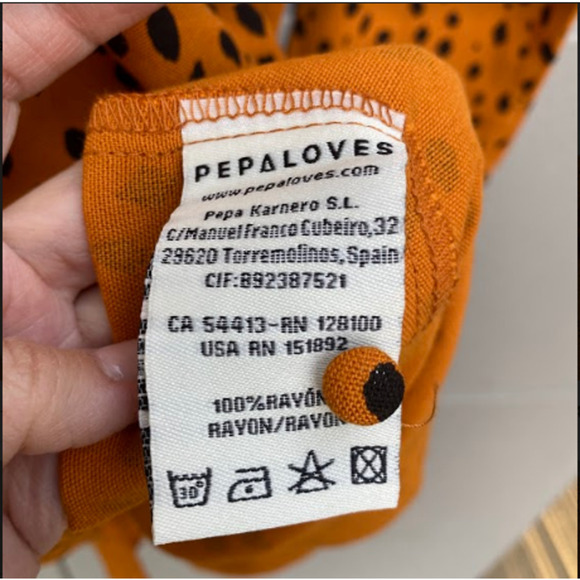 Pepaloves by Anthropologie Women Mustard Cheetah Baby Doll High Waist Dress M - Picture 11 of 11